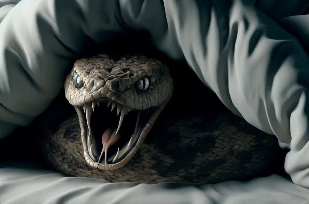 serpent sous la couette